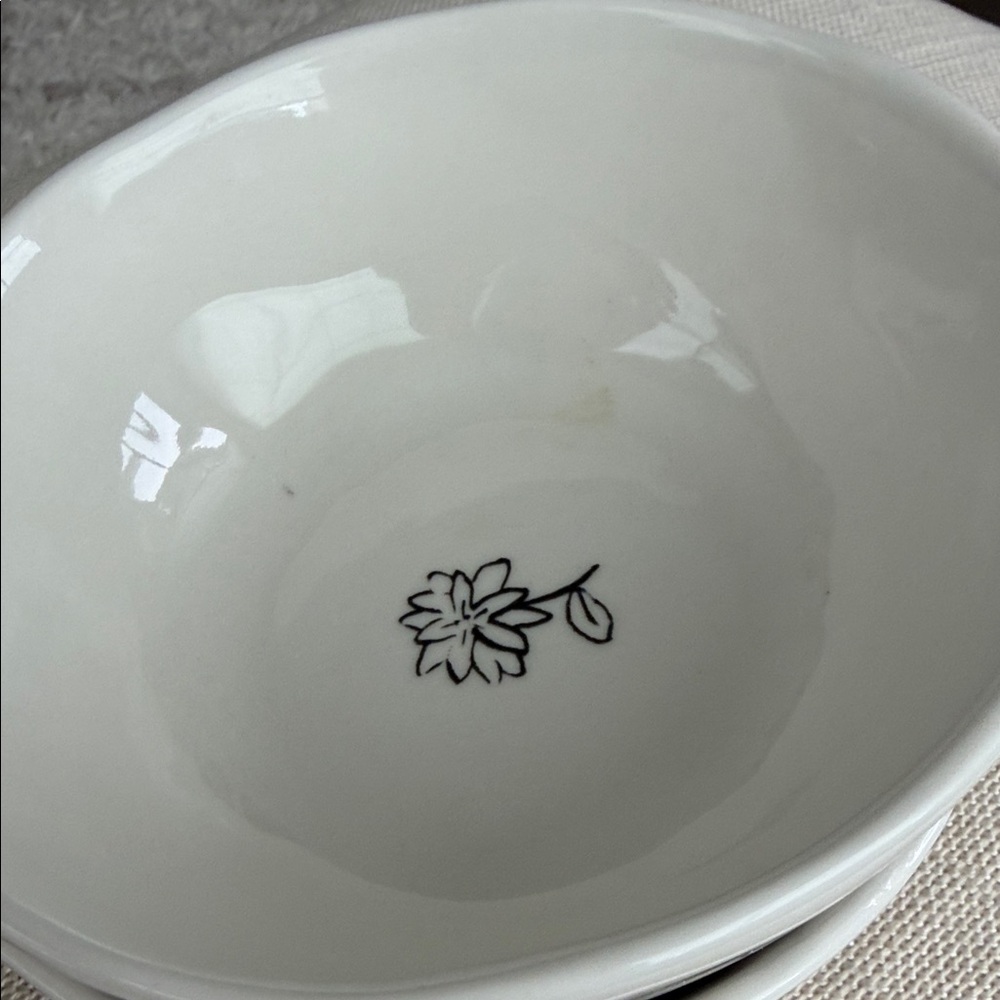 Anthro Set of 3 White Ceramic Bowls - Picture 5 of 10